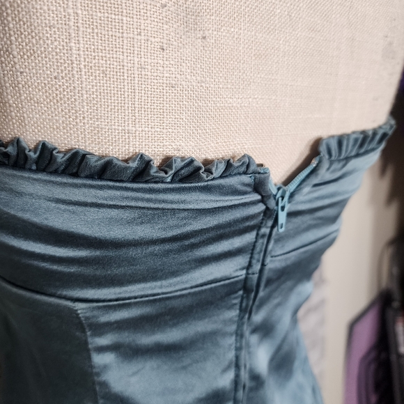 Vintage Betsey Johnson Halter Ombre Blue Evening dress - Picture 6 of 13